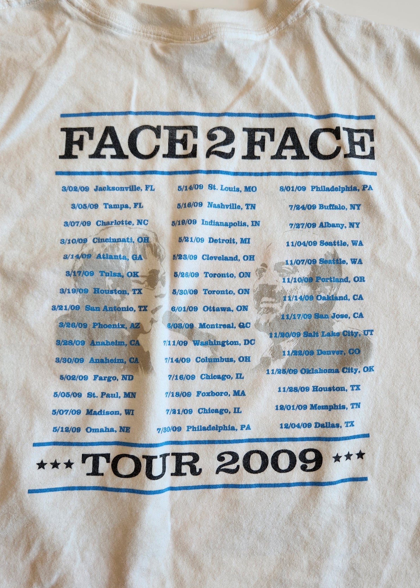 Face 2 Face 09s Tour Tee